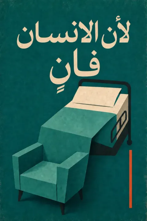 غلاف كتاب لأن الإنسان فانٍ